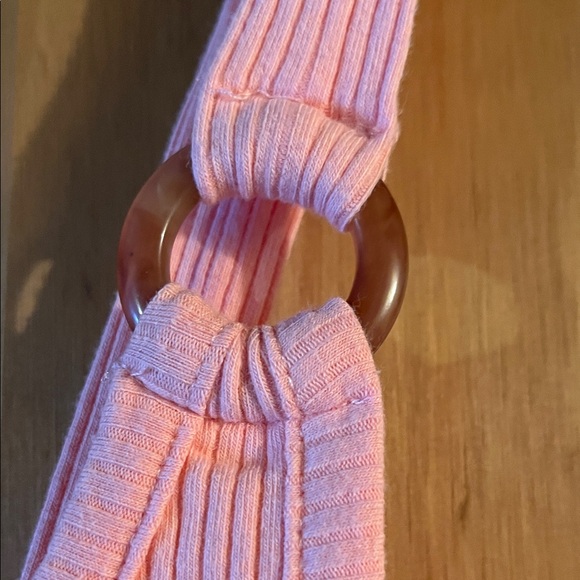 Pink Ribbed Women's Top - Picture 2 of 3